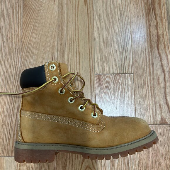 Timberland leather boots boys size 3.5 M Wheat Nubuck - Picture 5 of 7